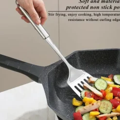 Lollanda Stekspade Set 2-delar Rostfritt Stål, Stekspadeset, hållbar stekspade för stekning – Diskmaskinssäker