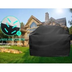 Lollanda Överdrag till trädgårdsgrill, Vattentät Grillöverdrag , Oxford Vattentätt, UV-skydd Grillskydd 145 x 61 x 117cm