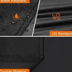 Lollanda Överdrag till trädgårdsgrill, Vattentät Grillöverdrag , Oxford Vattentätt, UV-skydd Grillskydd 145 x 61 x 117cm