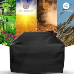 Lollanda Överdrag till trädgårdsgrill, Vattentät Grillöverdrag , Oxford Vattentätt, UV-skydd Grillskydd 145 x 61 x 117cm