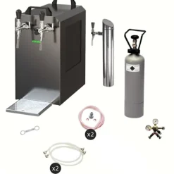 Öltapp - STREAM 80 ölväska, genomströmningskylare, 2-rads torrkylare, KEG:Type M, KEG 2:Type A