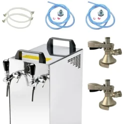 öltapp Kontakt 40/K 2-linjers torrkylningsenhet av rostfritt stål, 50 liter/h, med membranpump, Green Line, KEG:Type M, KEG 2:Type G