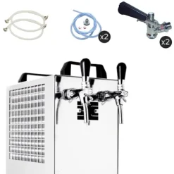 öltapp Kontakt 40/K 2-linjers torrkylningsenhet av rostfritt stål, 50 liter/h, med membranpump, Green Line, KEG:Type M, KEG 2:Type G