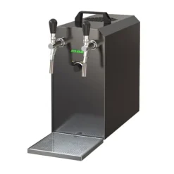 Öltapp, öldispenser, ölmaskin STREAM 50 ölväska, genomströmningskylare, 2-rads torrkylare, 55 liter/h SVART UTGÅNG, KEG 2:Type M, KEG:NC Adapter