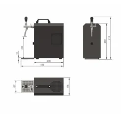Öltapp, öldispenser, ölmaskin, ölautomat, ölkylare, öltappingssystem - JET 30 en linje torr kylare, 35 liter/h -Bierkoffer