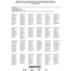 Öltapp, öldispenser, ölmaskin, ölautomat, ölkylare, öltappingssystem - JET 30K dispenser med luftpump en linje torr kylare, 30 liter/h