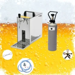 Öltapp, Öltappingssystem, PYGMY 25, en linje torr kylare, 35 liter/h -Bierkoffer, waterchiller, Green Line, KEG:NC Adapter