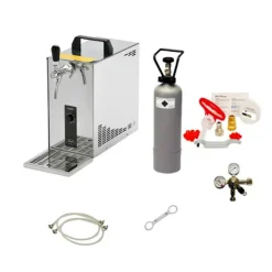 Öltapp, Öltappingssystem, PYGMY 25, en linje torr kylare, 35 liter/h -Bierkoffer, waterchiller, Rengöringssats för kran och kagge, KEG:NC Adapter