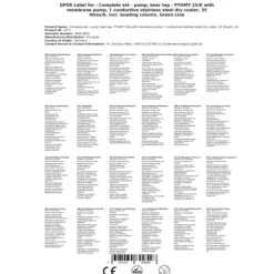 Öltapp PYGMY 25 / K med membranpump, 1-sidigt torrkylningsanordning av rostfritt stål, 35 liter / h, inkl dispenser, Green Line, KEG:Type M