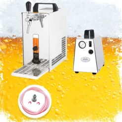 Öltapp PYGMY 25, en linje torr kylare, 35 liter/h -Bierkoffer, waterchiller, Green Line, KEG:NC Adapter