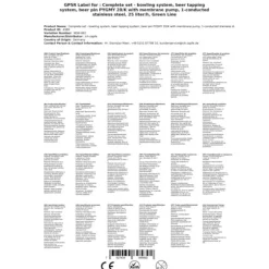 Öltapp ,PYGMY 20/K, med membranpump en linje torr kylanordning gjord av rostfritt stål, 25 liter/h, Green Line, KEG:5 liters adapter