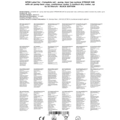 Öltapp STREAM 50K med luftpump ölkorg, flödeskylare 2-ledare torrkylare, upp till 55 liter/h - BLACK EDITION, KEG 2:Type D, KEG:NC Adapter