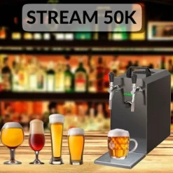 Öltapp STREAM 50K med luftpump, ölväska, genomströmningskylare 2-radig torr svalare, upp till 55 liter / h - SVART UTGÅNG