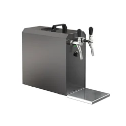 Öltapp STREAM 50K med luftpump, ölväska, genomströmningskylare 2-radig torr svalare, upp till 55 liter / h - SVART UTGÅNG, KEG 2:Type A, KEG:KeyKeg