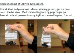 Lynlåspose Grippie 170x230mm T-75 m/skrivefelt - (karton á 1000 stk.)