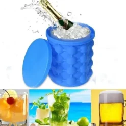 Magic Ice Cube Tray Fathink Fat Hållbar silikonishink Ishink Ice Cube Maker Blue@H4