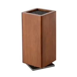 Magnetiskt Knivblock - Köksknivställ - 360° Roterande - Utan Knivar - 11×11×24,6 cm - Plommonfärgad