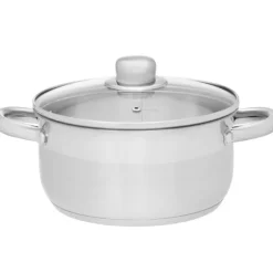 Maku Kastrull Basic i stål med glaslock 3 L