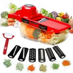 Mandolin Grönsaksskärare – Multifunktionell Grönsaksstrimlare 6-i-1