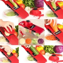 Mandolin Grönsaksskärare – Multifunktionell Grönsaksstrimlare 6-i-1