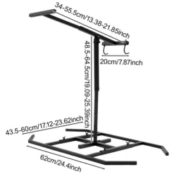 Manuell Avfallspress, Justerbar Höjd, Hållbar Stål Konstruktion,svart