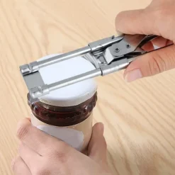 Manuell konservöppnare i rostfritt stål - Easy Grip köksredskap