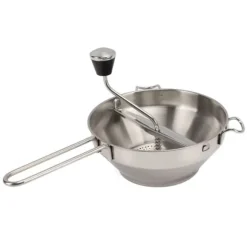 Manuell matkvarn i rostfritt stål för mosning av sylt, grönsaker, frukt, potatis och vitlök