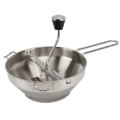 Manuell matkvarn i rostfritt stål för mosning av sylt, grönsaker, frukt, potatis och vitlök