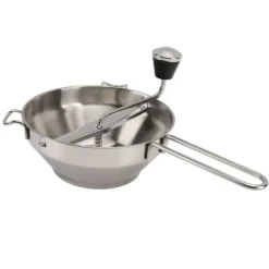 Manuell matkvarn i rostfritt stål för mosning av sylt, grönsaker, frukt, potatis och vitlök