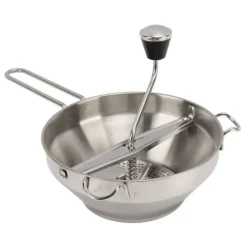 Manuell matkvarn i rostfritt stål för mosning av sylt, grönsaker, frukt, potatis och vitlök
