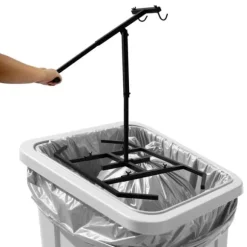 Manuell soppress - Avfallskomprimator - Höjdjusterbar 48,5–64,5 cm (3 nivåer) - Stål - Ugnshärdad lack - Svart