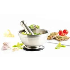 MASTRAD Mortel och mortelstöt i rostfritt stål F28050