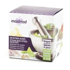 MASTRAD Mortel och mortelstöt i rostfritt stål F28050