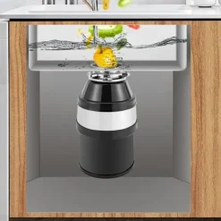 Matavfallskvarn, köksmodell, 560 W ren kopparmotor, stor kapacitet, stötdämpande