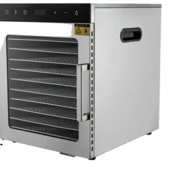 Matavtorkare, 10-brickors kapacitet, justerbar temperatur,Silver