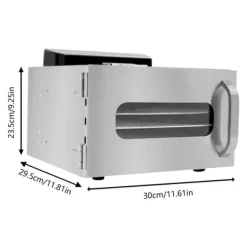 Matavtorkare, 6-lagersdesign, justerbar temperatur/tidskontroll,Silver