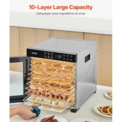 Matdehydrator, 10 brickor, 34x40.5x36.5 cm, rostfritt stål