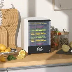 Matdehydrator / Frukttork - 350 W - 7 brickor - Justerbar temperatur