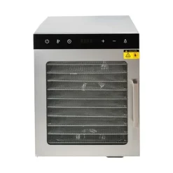 Matdehydrator, 800W, 36L kapacitet, 10 brickor, temperaturintervall 30-90 °C, dimensioner 34,5 cm x 35 cm x 43 cm