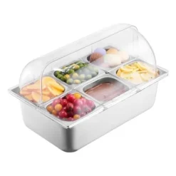 Matserveringsbehållare, 54,6x36,5x31 cm, rostfritt stål