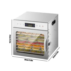 Mattork, Rostfritt Stål, 400W Effekt,EU, 8 lager