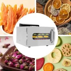 Mattork, 400W, 6 brickor, Temperaturintervall 30-90℃, Timerinställning 30 min-24 tim, Rostfritt stål