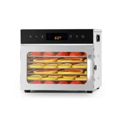 Mattorkarmaskin 6 Brickor, Rostfritt Stål 400W, Jerky Frukttorkning, Hög Effektivitet