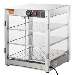 Matvarmhållare, 3-nivåer 90L, 51x51x61,5 cm, Rostfritt stål