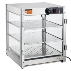 Matvarmhållare, 3-nivåer 90L, 51x51x61,5 cm, Rostfritt stål