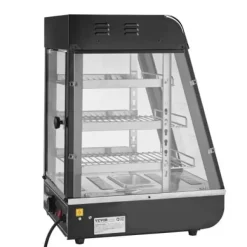 Matvarmhållare, 3-nivåer, 38,5x47x64 cm, rostfritt stål