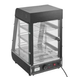 Matvarmhållare, 3-nivåer, 38,5x47x64 cm, rostfritt stål