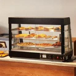 Matvarmhållare, 3-nivåer, 90,7x47x64 cm, Rostfritt stål