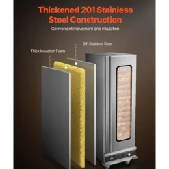 Matvärmare Hot Box, 16-vånings Koncessionsvärmeskåp, med Vattenbricka