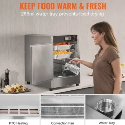 Matvärmare Hot Box, 4-vånings koncessionsvärmeskåp, med vattenbricka